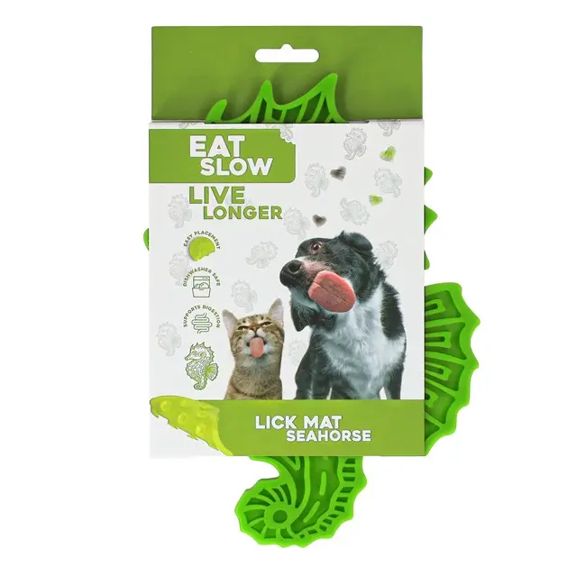 Lick Mat Seahorse Groen 3.webp