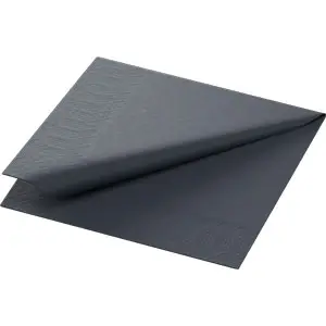 Servet zwart 25x25 cm 2 laags 30x100 stuks 