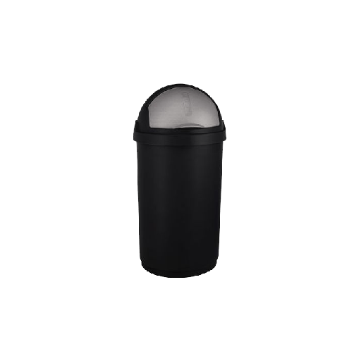 [W534214] Afvalbak Roll Bullet 39 x 69 cm 50 l  Zwart Grijs